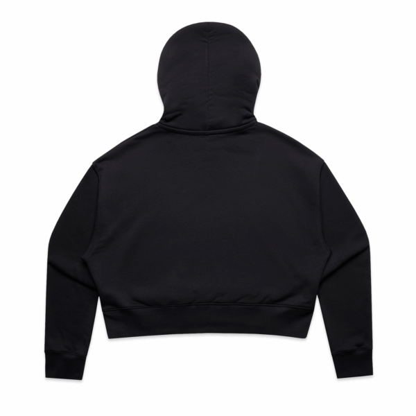 Women's Relax Circle Logo Left Chest Crop Hoodie - Image 2
