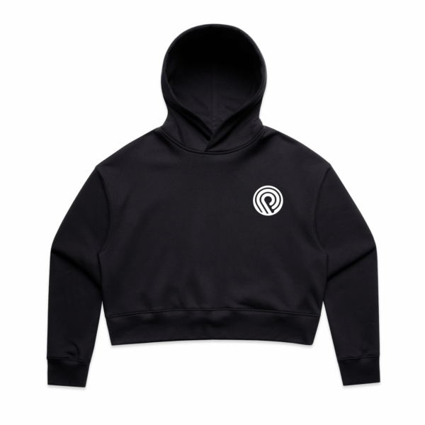 Women's Relax Circle Logo Left Chest Crop Hoodie