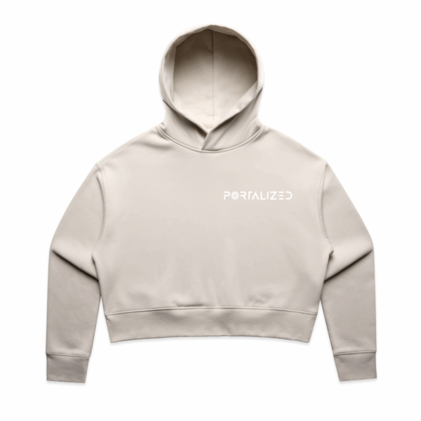 Women's Relax Logo Left Chest Crop Hoodie - Image 3