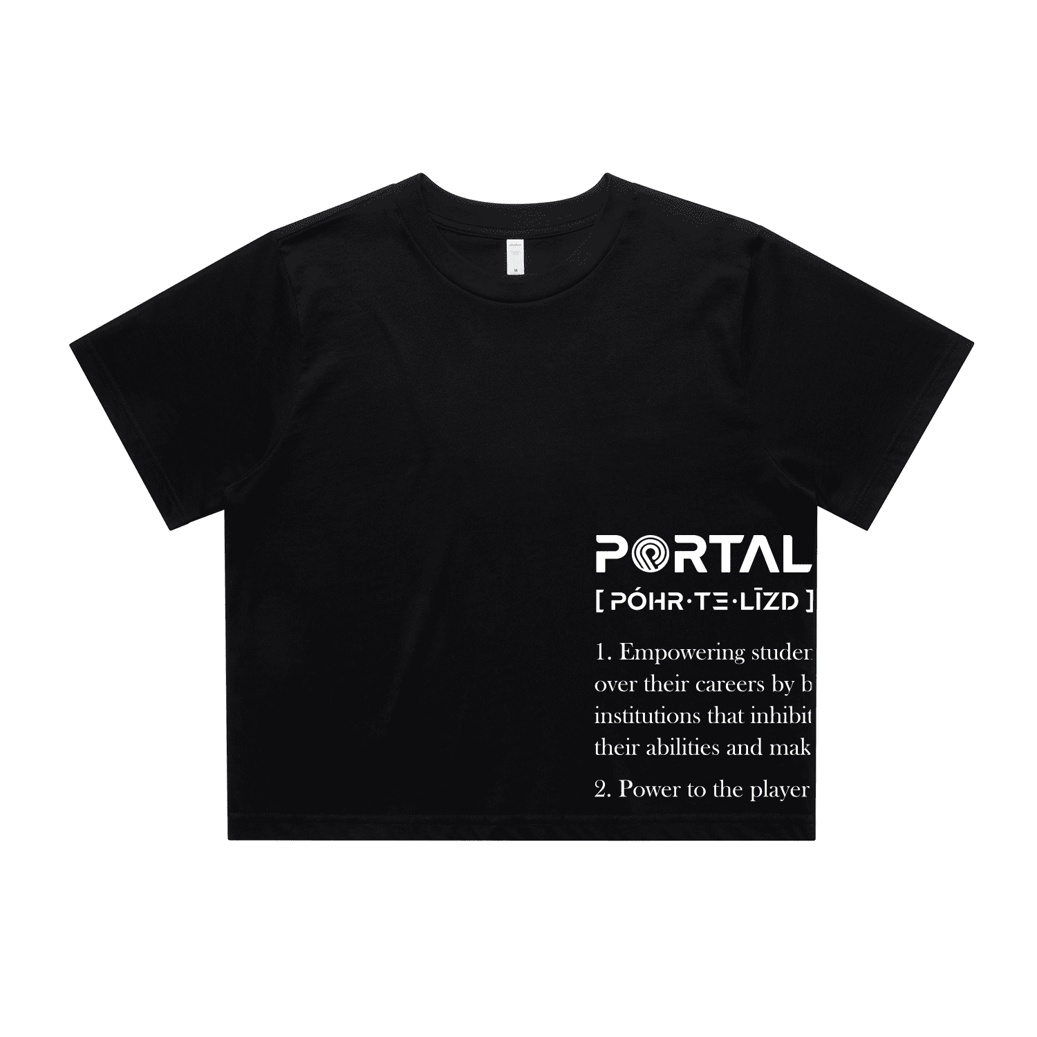 Women's Wrap Around Definition Crop Tee